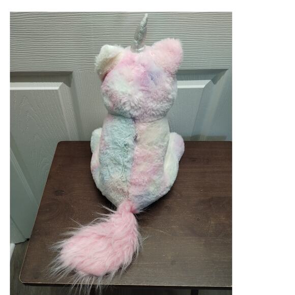 Bear Factory Mystic Cat Pastel Tie Dye Stuffed Animal Plush 15 Inch Caticorn - Picture 3 of 9